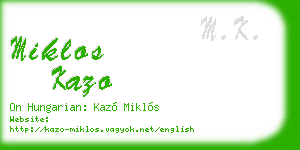 miklos kazo business card
